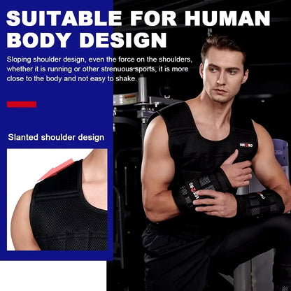 20Kg Adjustable Weight Training Suit Empty Bag Fitness Running Vest, Hand and Foot Strength Training Physical Training Clothing