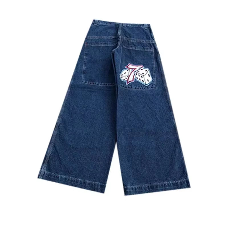 Y2K Baggy Jeans Men Harajuku 2000S Vintage Embroidered High Quality Jeans New Hip Hop Streetwear Men Women Casual Wide Leg Jeans