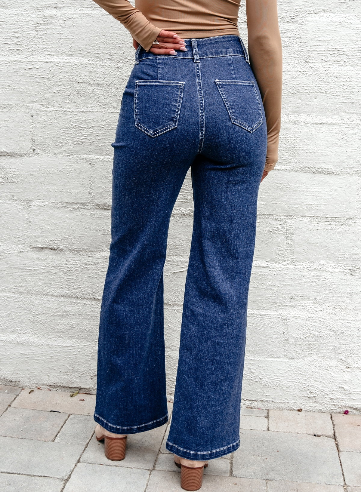 Women'S Wide Leg Jeans Boyfriend Baggy Jeans Casual Jeans